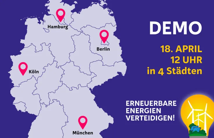 Energiewende Demos Karte